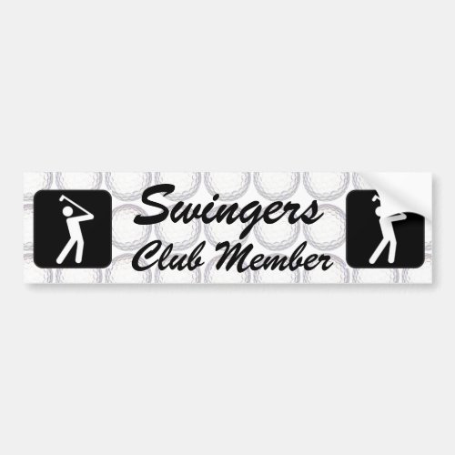 Swinger  club member bumper sticker