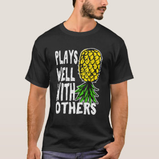 Swinger Couples Plays Well With Others Upside Down T-Shirt
