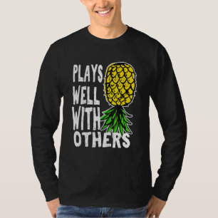 Swinger Couples Plays Well With Others Upside Down T-Shirt