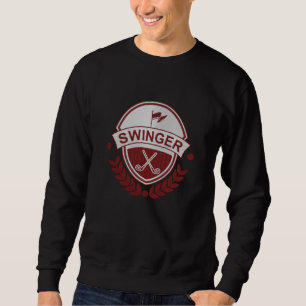 Swinger Golf Logo With Shield And Club Embroidered Sweatshirt