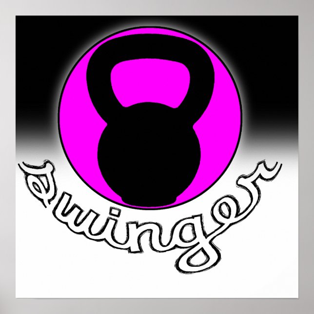 "Swinger" Kettlebell Fitness Poster (Front)