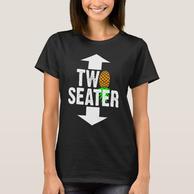 Swinger Two Seater Upside Down Pineapple   Cool T-Shirt (Front)