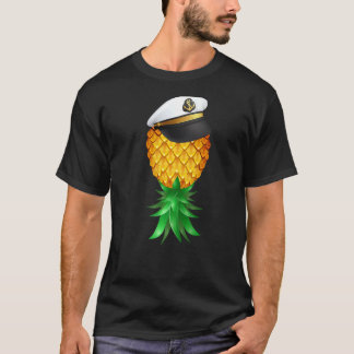 Swinger Upside Down Pineapple Captain Sailor Hat S T-Shirt