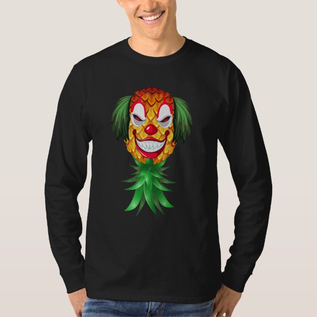 Swinger Upside Down Pineapple Creepy Clown Hallowe T-Shirt (Front)