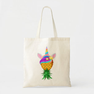 Swinger Upside Down Pineapple Magical Unicorn Head Tote Bag