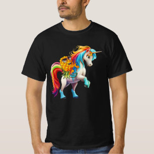 Swinger Upside Down Pineapple Magical Unicorn Rain T-Shirt