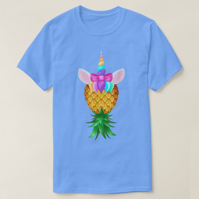 Swinger Upside Down Pineapple Magical Unicorn Rain T-Shirt (Design Front)
