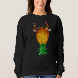 Swinger Upside Down Pineapple Xmas Reindeer Blitze Sweatshirt