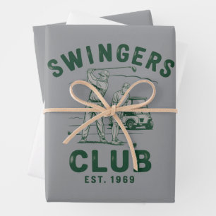 Swingers Club Funny Sarcastic Golfing Golfer Wrapping Paper Sheets