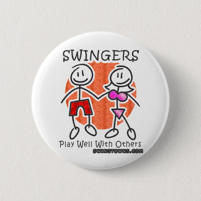 Swingers Play Well Together Button (Front)