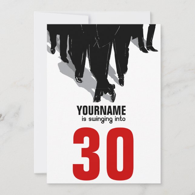 Swingers Rat Pack 30th Birthday Party Invitation (Front)