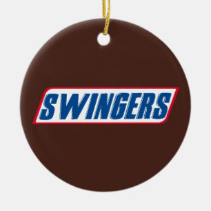 Swingers Snickers Parody Funny Ceramic Ornament