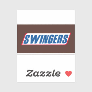 Swingers Snickers Parody Funny Sticker