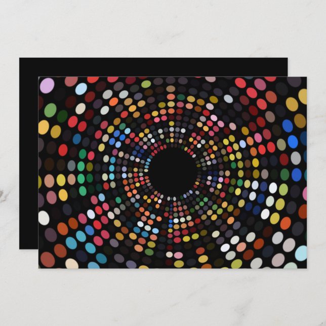 Swinging 60s retro party theme invitation (Front/Back)