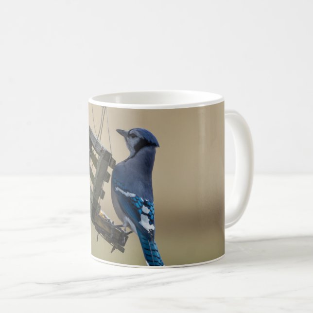 Swinging Blue Jay Coffee Mug (Front Right)