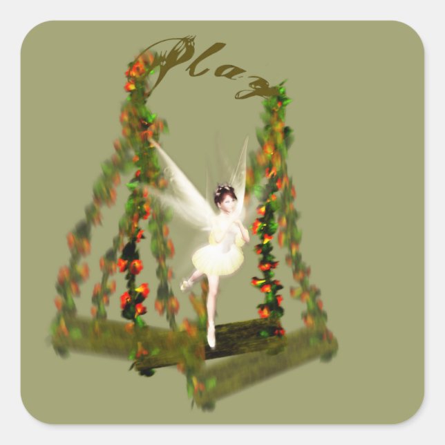 Swinging Fairy Sticker (Front)