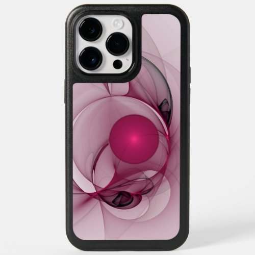 Swinging Fractal Modern Abstract Berry Pink Art OtterBox iPhone 14 Pro Max Case