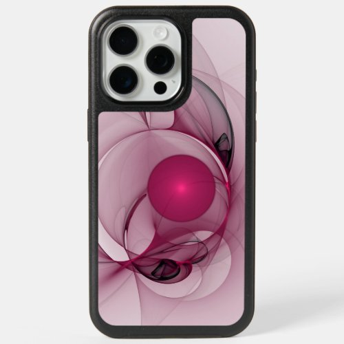 Swinging Fractal Modern Abstract Berry Pink Art iPhone 15 Pro Max Case
