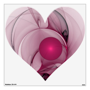 Swinging Fractal, Modern Abstract Berry Pink Art Wall Decal