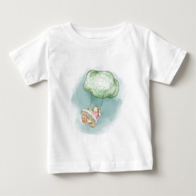 Swinging from the clouds baby T-Shirt (Front)