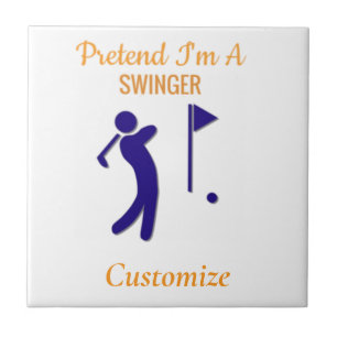 Swinging Golfer Thunder_Thunder_Cove Ceramic Tile