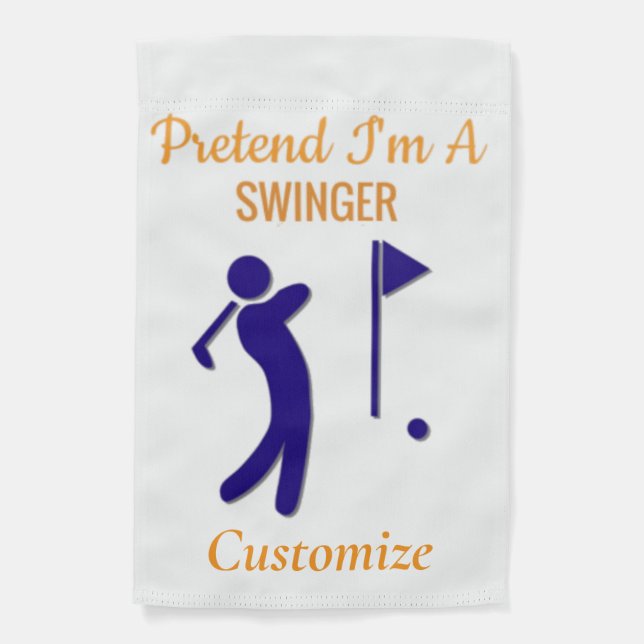 Swinging Golfer Thunder_Thunder_Cove Garden Flag (Front)
