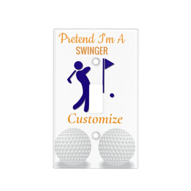 Swinging Golfer Thunder_Thunder_Cove Light Switch Cover (Front)