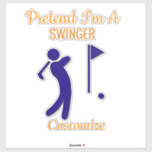 Swinging Golfer Thunder_Thunder_Cove Sticker