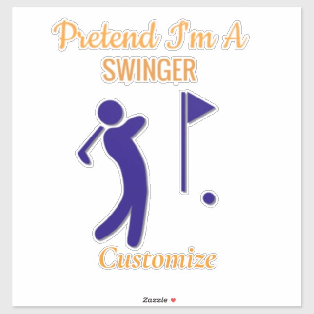Swinging Golfer Thunder_Thunder_Cove Sticker (Sheet)