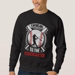 Swinging Into Kindergarten First Day Of School Bas Sweatshirt