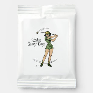 Swinging Lady Golfer Custom Text Margarita Drink Mix