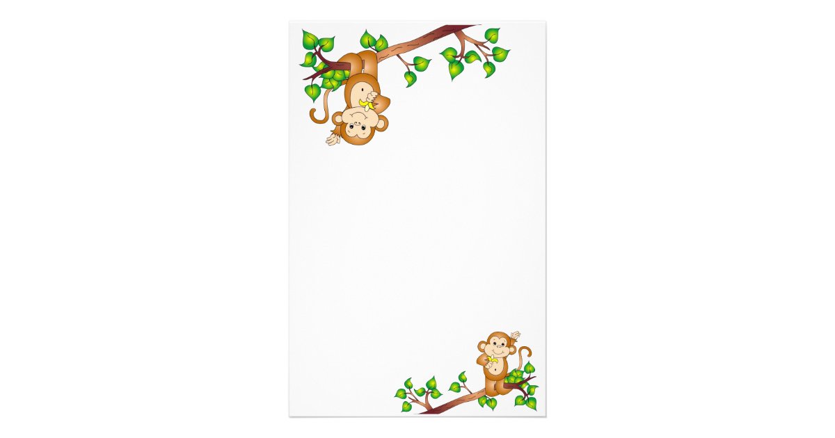 Swinging Monkey Stationery | Zazzle