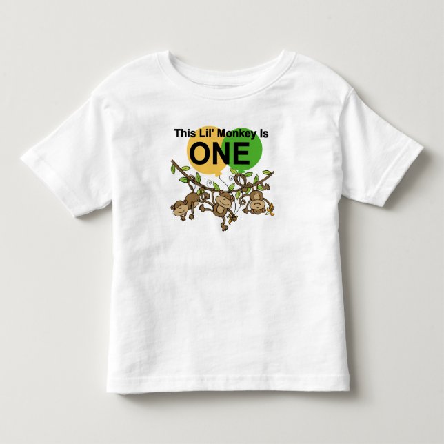 Swinging Monkeys 1st Birthday t shirts and Gifts (Front)