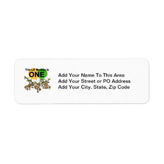 Swinging Monkeys 1st Birthday t shirts and Gifts Label