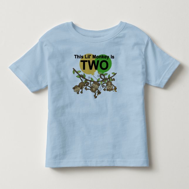 Swinging Monkeys 2nd Birthday T-shirts and Gifts (Front)