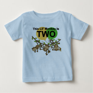 Swinging Monkeys 2nd Birthday T-shirts and Gifts
