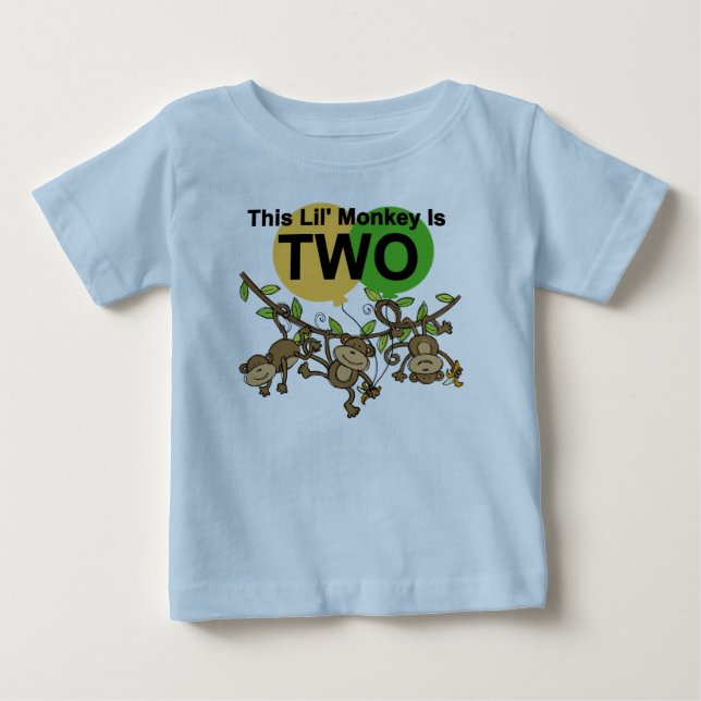 Swinging Monkeys 2nd Birthday T-shirts and Gifts (Front)