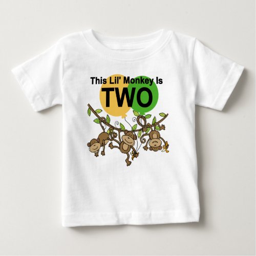 Swinging Monkeys 2nd Birthday T_shirts and Gifts