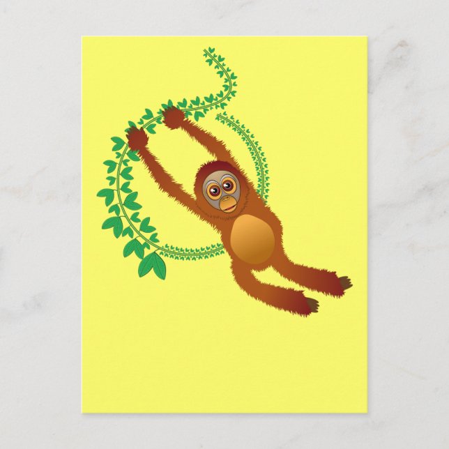 Swinging Orangutan Postcard (Front)