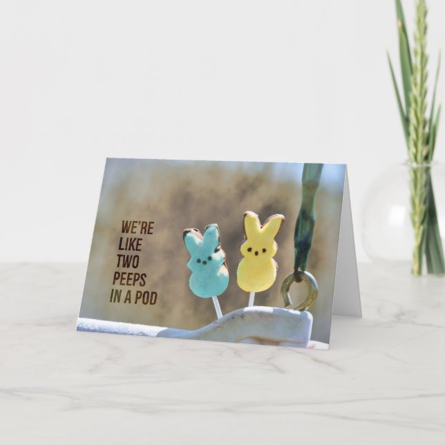 SWINGING PEEPS Greeting Card (Front)