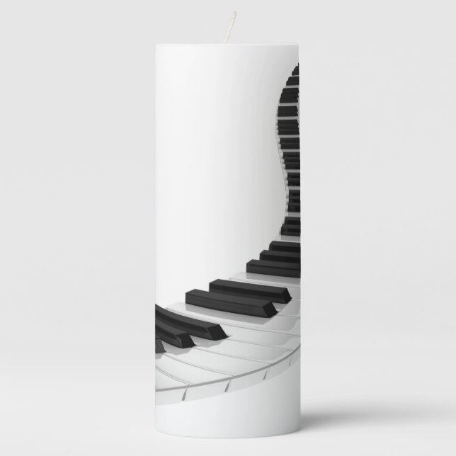 Swinging Piano Keys Candle (Front)