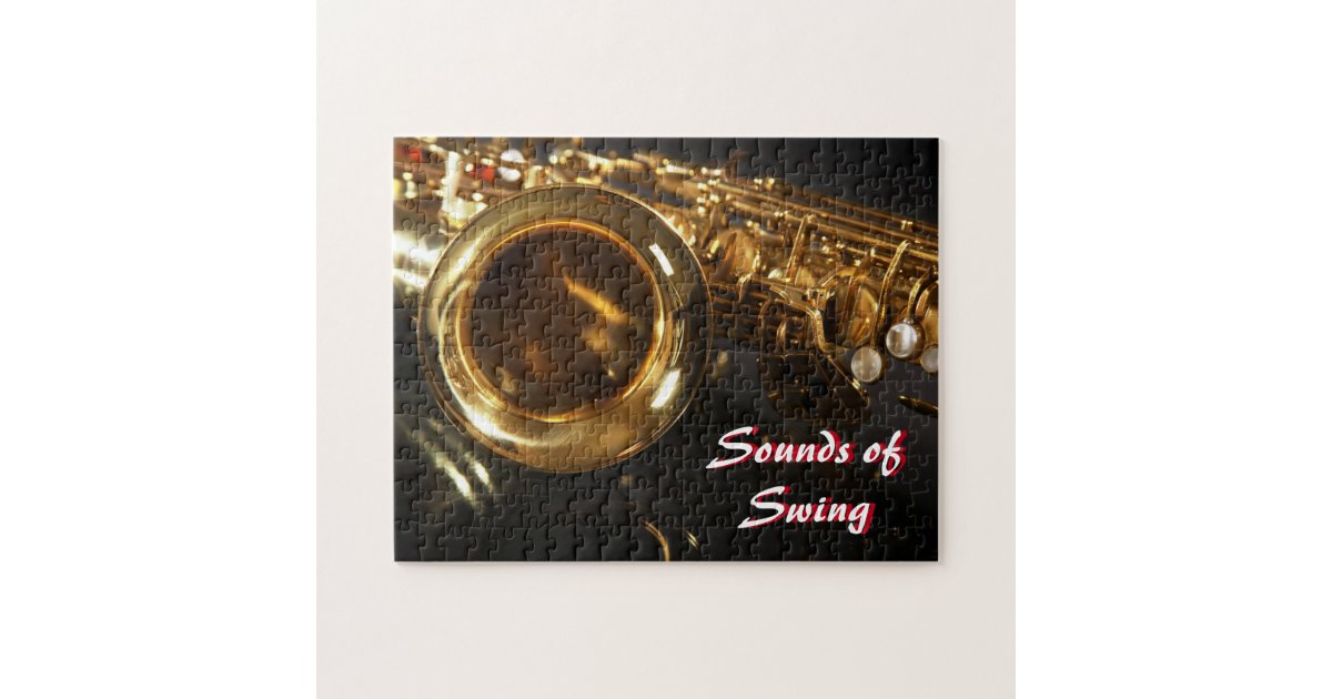 Swinging Saxophone Jigsaw Puzzle Zazzle