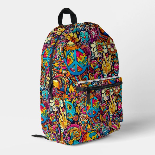 Swinging Sixties Design Backpack (Back Corner Left)