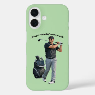 Swinging Software Engineer Who Plays Golf URM iPhone 16 Case