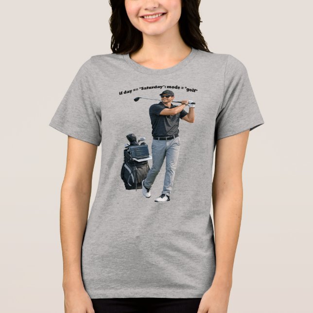 Swinging Software Engineer Who Plays Golf URM Tri-Blend Shirt (Front)