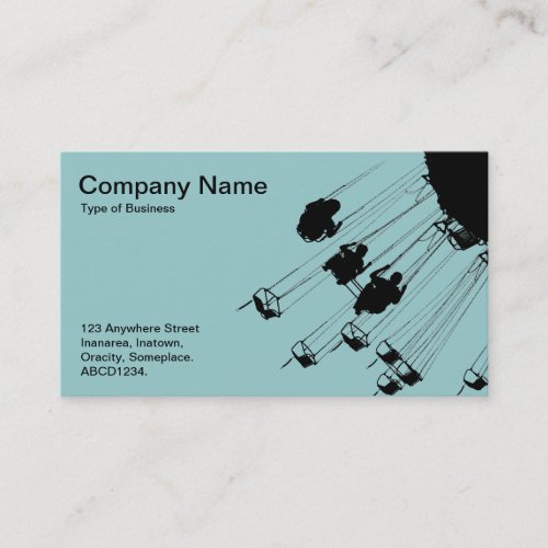 Swings and Roundabouts _ Light Blue Green Business Card