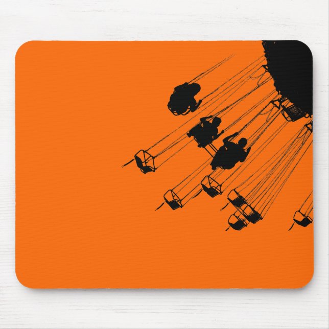 Swings and Roundabouts - Orange Mouse Pad (Front)