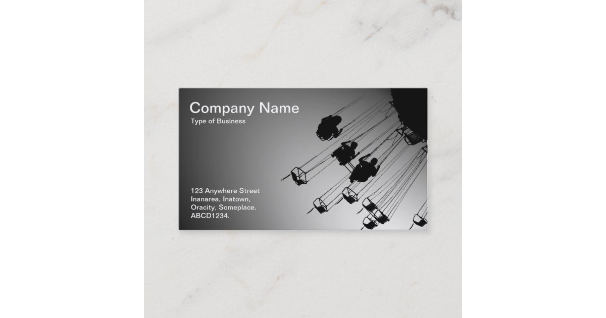 Swings and Roundabouts Spotlit White Business Card Zazzle