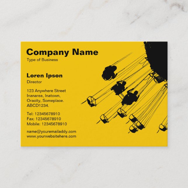 Swings and Roundabouts v2 - Amber Business Card (Front)
