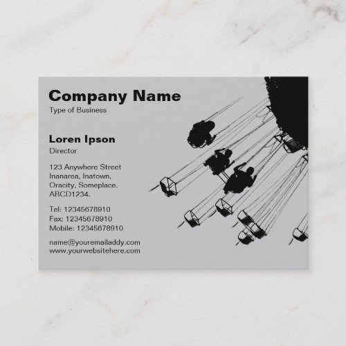 Swings and Roundabouts v2 _ Light Gray Business Card